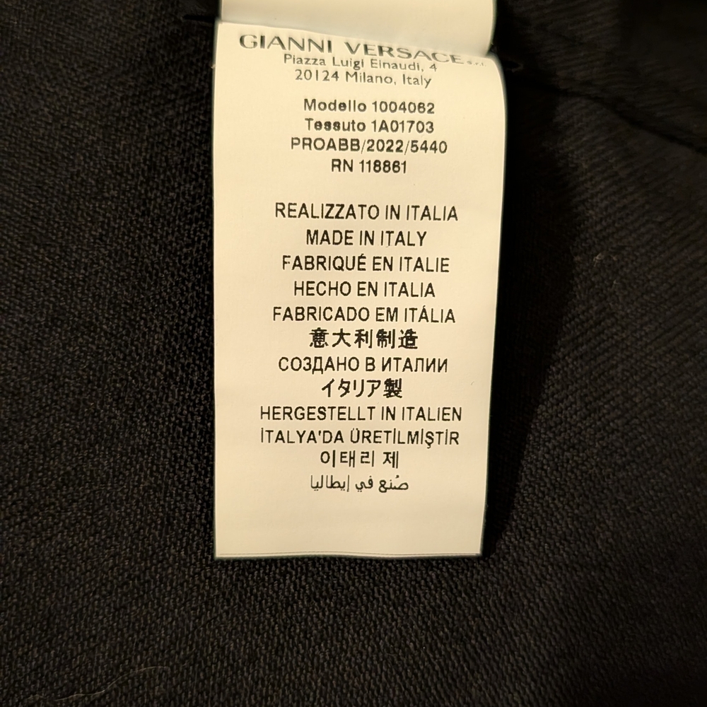 Versace Black Jacket with Gold Accents - Picture 6 of 9